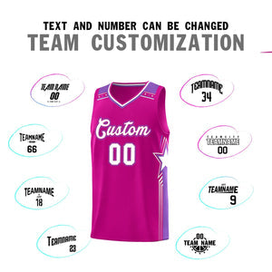 Custom Red White Star Graffiti Pattern Sports Uniform Basketball Jersey