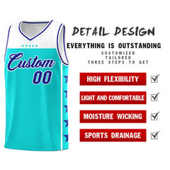 Custom Sky Blue Royal Personalized Star Pattern Sports Uniform Basketball Jersey