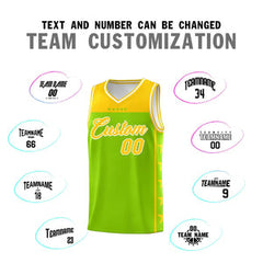 Custom Neon Green Yellow Personalized Star Pattern Sports Uniform Basketball Jersey