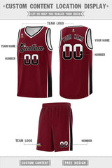 Custom Crimson White-Black Personalized Two Tone Font Sports Uniform Basketball Jersey