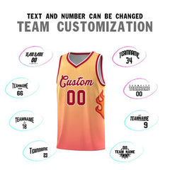 Custom Yellow Orange-Red Flame Gradient Fashion Sports Uniform Basketball Jersey