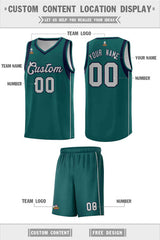 Custom Aqua Gray-Royal Sleeve Color Blocking Classic Sets Sports Uniform Basketball Jersey