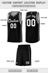 Custom Black White-Gray Sleeve Color Blocking Classic Sets Sports Uniform Basketball Jersey