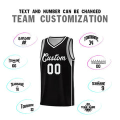 Custom Black White-Gray Sleeve Color Blocking Classic Sets Sports Uniform Basketball Jersey