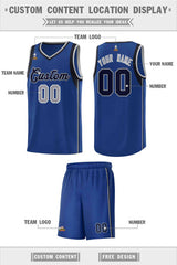 Custom Royal Navy-Gray Sleeve Color Blocking Classic Sets Sports Uniform Basketball Jersey