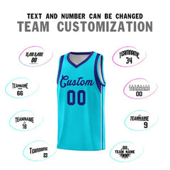Custom Powder Blue Purple Sleeve Color Blocking Classic Sets Sports Uniform Basketball Jersey