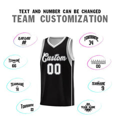 Custom Black White-Black Sleeve Color Blocking Classic Sets Sports Uniform Basketball Jersey