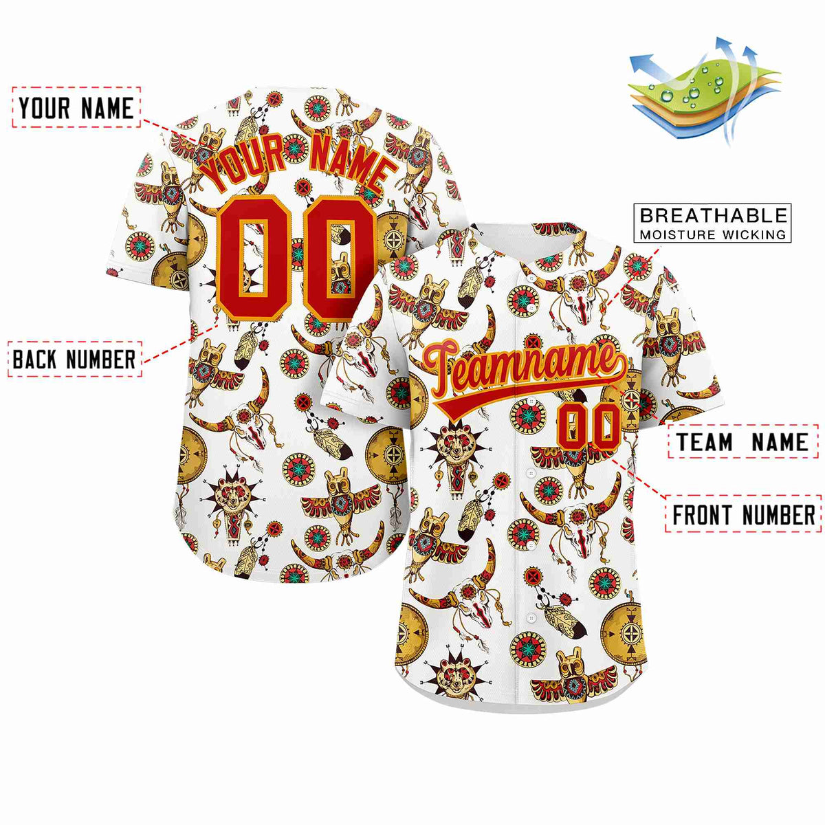 Custom White 3D Graffiti Pattern Personalized Design Authentic Baseball Jersey