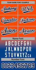 Custom Orange Royal-White Gradient Stripe Fashion Authentic Baseball Jersey