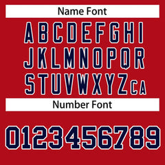 Custom Red White-Navy Classic Tops Men Casual Bull Basketball Jersey