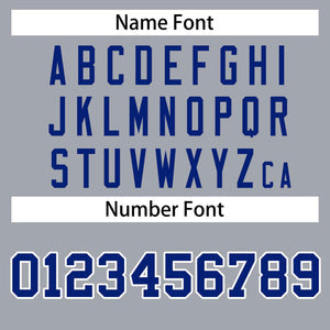 Custom Gray White-Royal Classic Tops Men Casual Bull Basketball Jersey