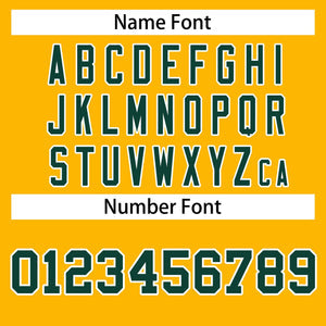 Custom Gold White-Kelly Green Classic Tops Men Casual Bull Basketball Jersey