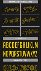 Custom Black Yellow Classic Sets Basketball Jersey