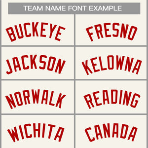 Custom Cream Red Classic Tops Casual Basketball Jersey