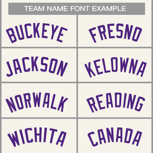 Custom Cream Purple Classic Tops Casual Basketball Jersey