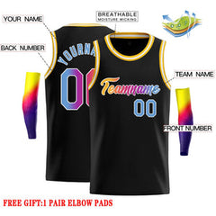 Custom Black Pink-White Classic Tops Casual Basketball Jersey
