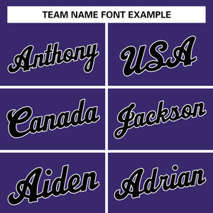 Custom Purple Black-White Classic Tops Men Casual Basketball Jersey