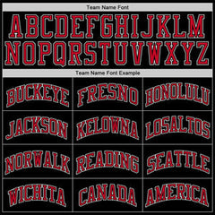 Custom Black Red-Red Classic Sets Basketball Jersey