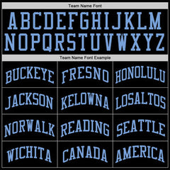 Custom Black Lt Blue-Black Classic Sets Basketball Jersey