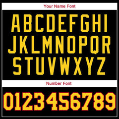 Custom Black Red-Yellow Classic Sets Basketball Jersey