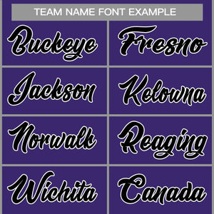 Custom Purple Black-White Classic Tops Casual Basketball Jersey