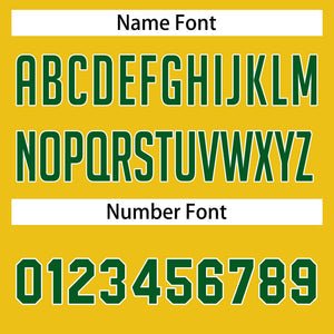 Custom Yellow Green-White Classic Tops Athletic Basketball Jersey