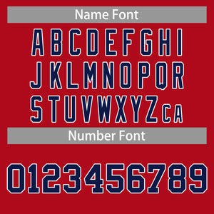 Custom Red Navy-White Classic Tops Casual Basketball Jersey