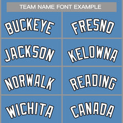 Custom Light Blue White-Black Classic Tops Casual Basketball Jersey