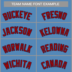 Custom Light Blue Red-Navy Classic Tops Casual Basketball Jersey