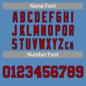 Custom Light Blue Red-Navy Classic Tops Casual Basketball Jersey