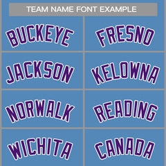 Custom Light Blue Purple-White Classic Tops Casual Basketball Jersey
