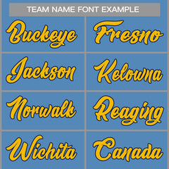 Custom Light Blue Yellow-Navy Classic Tops Casual Basketball Jersey