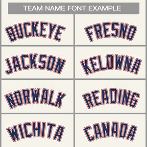 Custom Cream Navy-Red Classic Tops Casual Basketball Jersey