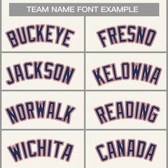 Custom Cream Navy-Red Classic Tops Casual Basketball Jersey