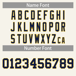 Custom Cream Navy-Yellow Classic Tops Casual Basketball Jersey