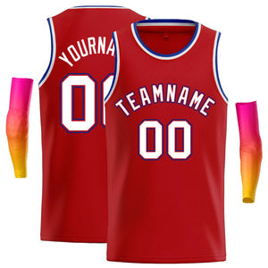 Custom Red White-Red Classic Tops Casual Basketball Jersey