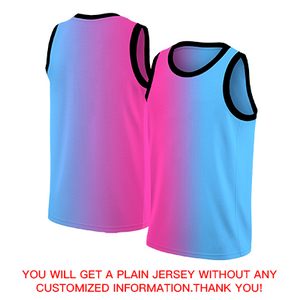 Custom Pink Black-Light Blue Gradient Fashion Tops Basketball Jersey
