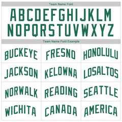 Custom White Green Classic Tops Casual Fake Sleeve Basketball Jersey