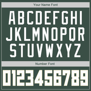 Custom Hunter Green White-Cream Classic Tops Casual Fake Sleeve Basketball Jersey