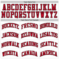 Custom White Red-Black Classic Tops Casual Fake Sleeve Basketball Jersey