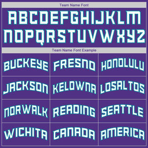 Custom Purple White-Teal Classic Tops Casual Fake Sleeve Basketball Jersey