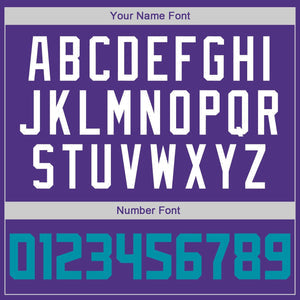 Custom Purple White-Teal Classic Tops Casual Fake Sleeve Basketball Jersey