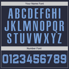 Custom Navy Powder Blue-Navy Classic Tops Casual Fake Sleeve Basketball Jersey