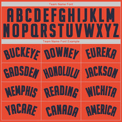 Custom Orange Navy Classic Tops Casual Fake Sleeve Basketball Jersey