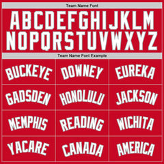 Custom Red White-Gray Classic Tops Casual Fake Sleeve Basketball Jersey