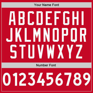 Custom Red White-Gray Classic Tops Casual Fake Sleeve Basketball Jersey