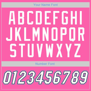 Custom Pink White-Black Classic Tops Casual Fake Sleeve Basketball Jersey