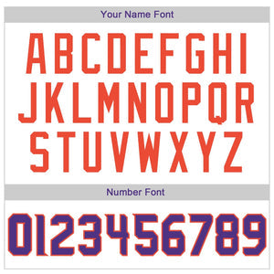 Custom White Orange-Purple Classic Tops Casual Fake Sleeve Basketball Jersey