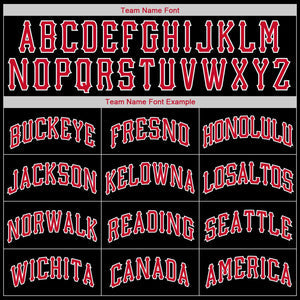 Custom Black Red-White Classic Tops Casual Fake Sleeve Basketball Jersey