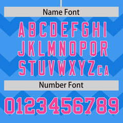 Custom Powder Blue Pink-White Personalized Ripple Design Authentic Baseball Jersey